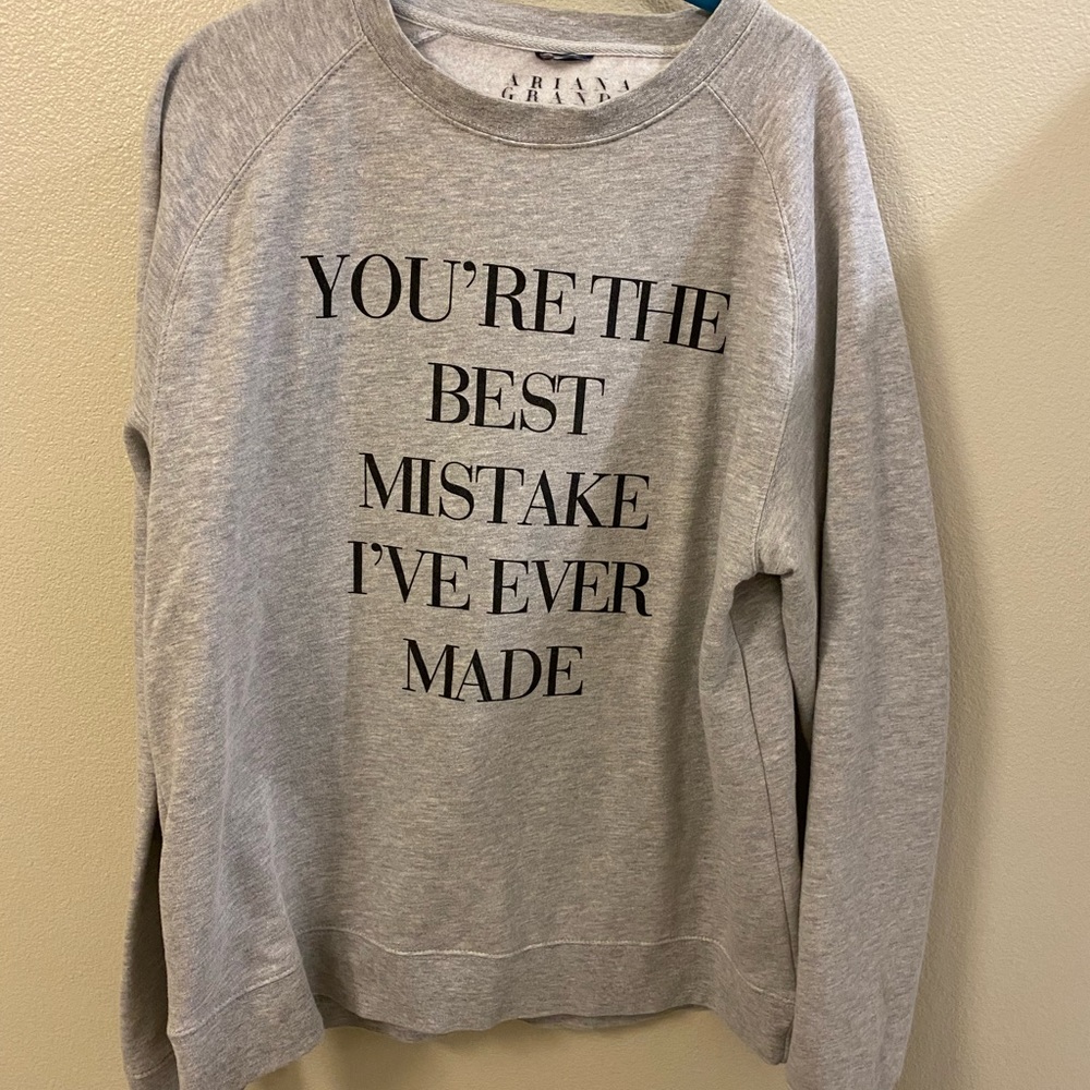 Ariana Grande Best Mistake Pullover Sweatshirt (L)